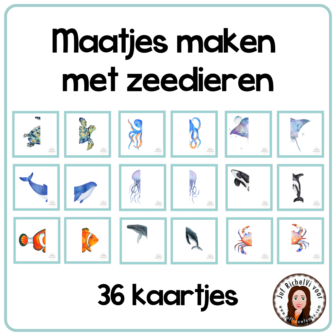Voorbeeld van Maatjes maken met zeedieren