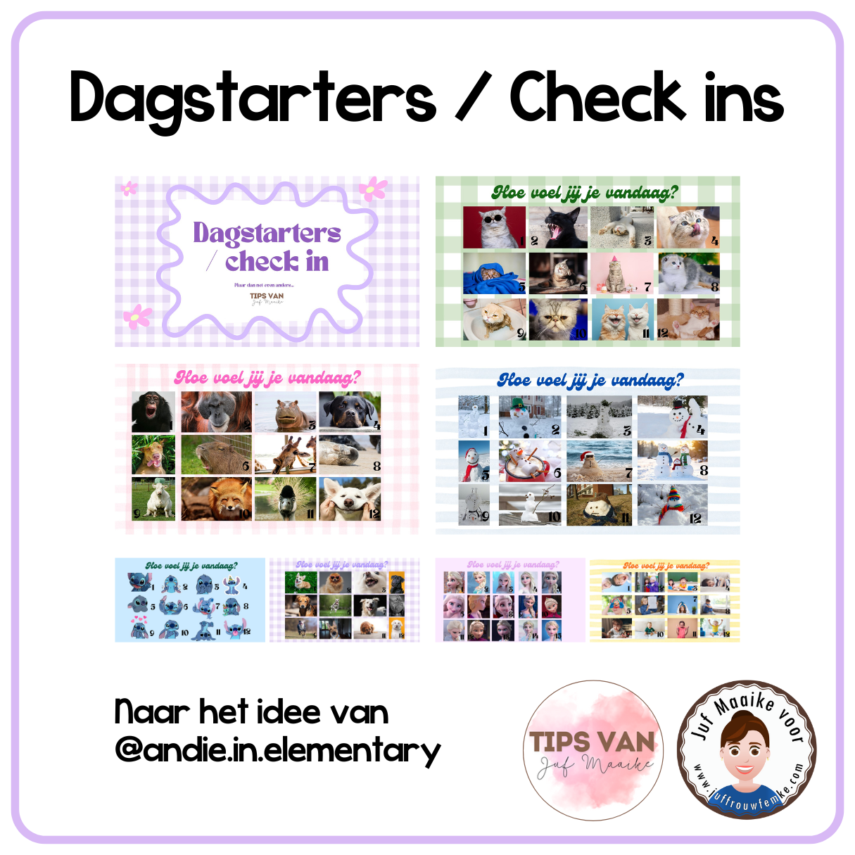 Voorbeeld van Dagstarters / Check ins – maar dan net even anders